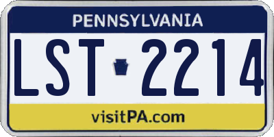 PA license plate LST2214