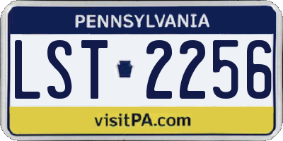 PA license plate LST2256