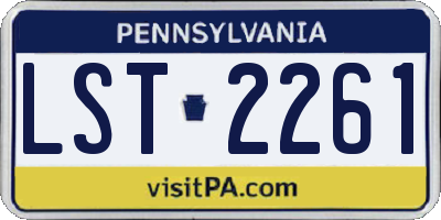 PA license plate LST2261