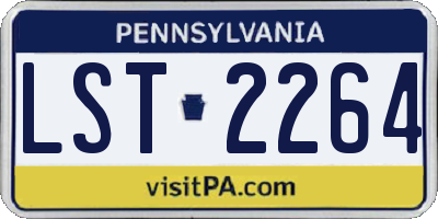 PA license plate LST2264