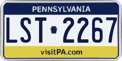 PA license plate LST2267