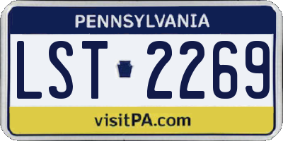 PA license plate LST2269