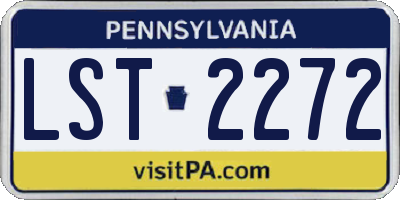 PA license plate LST2272