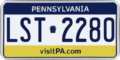 PA license plate LST2280