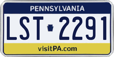 PA license plate LST2291