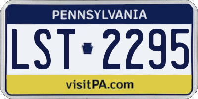PA license plate LST2295