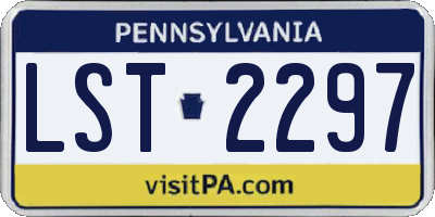 PA license plate LST2297