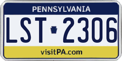PA license plate LST2306