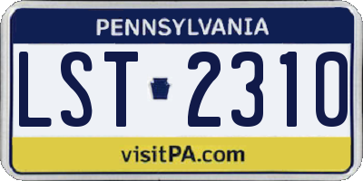 PA license plate LST2310