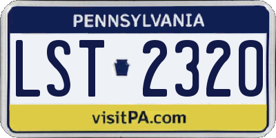 PA license plate LST2320