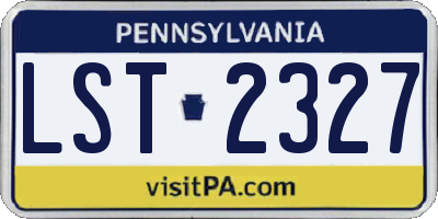 PA license plate LST2327