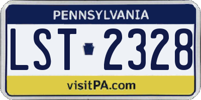 PA license plate LST2328