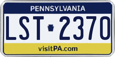 PA license plate LST2370