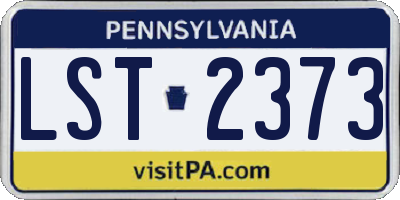 PA license plate LST2373