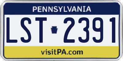 PA license plate LST2391