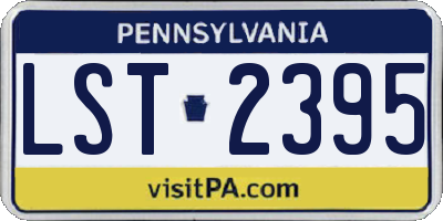 PA license plate LST2395