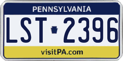 PA license plate LST2396