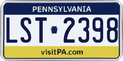 PA license plate LST2398