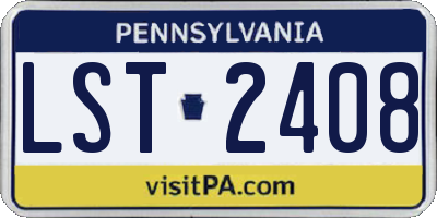 PA license plate LST2408