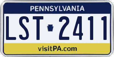 PA license plate LST2411