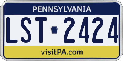 PA license plate LST2424