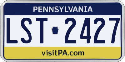 PA license plate LST2427