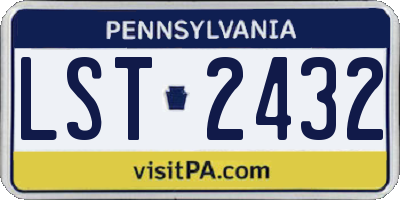 PA license plate LST2432