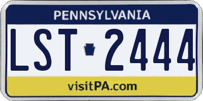 PA license plate LST2444