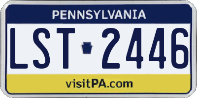 PA license plate LST2446