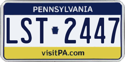 PA license plate LST2447