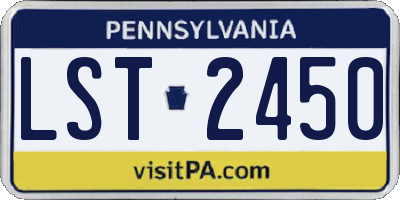 PA license plate LST2450