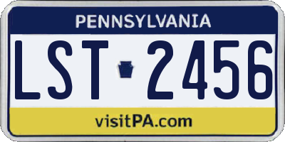 PA license plate LST2456