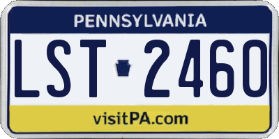 PA license plate LST2460
