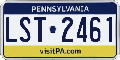 PA license plate LST2461