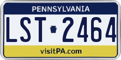 PA license plate LST2464