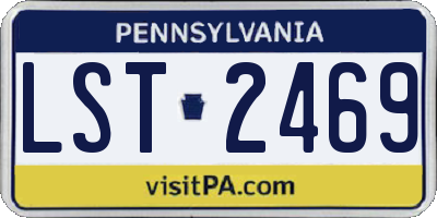 PA license plate LST2469
