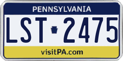 PA license plate LST2475