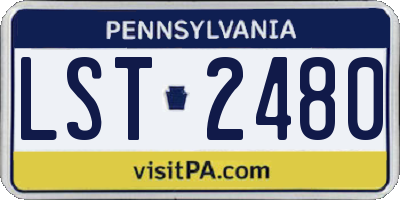 PA license plate LST2480