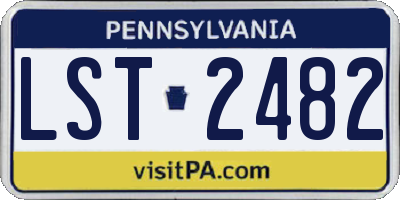 PA license plate LST2482