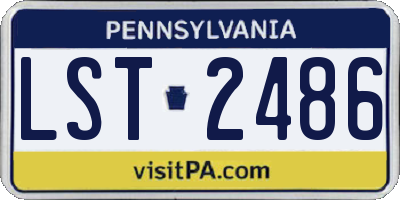 PA license plate LST2486
