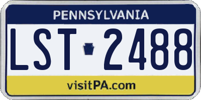 PA license plate LST2488