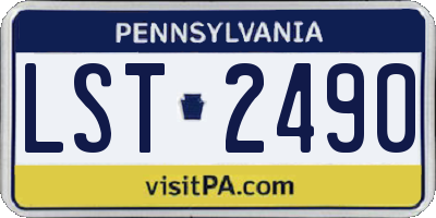 PA license plate LST2490