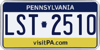 PA license plate LST2510
