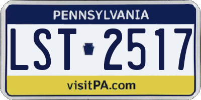 PA license plate LST2517