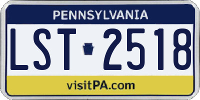 PA license plate LST2518