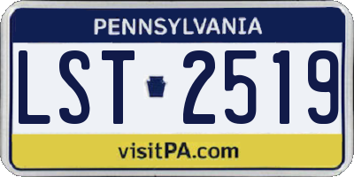 PA license plate LST2519