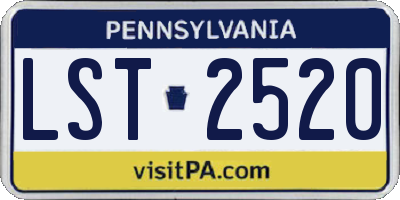 PA license plate LST2520