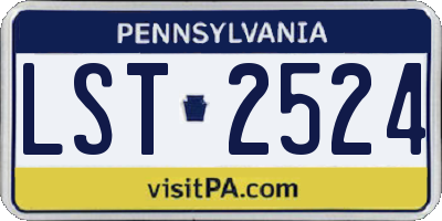 PA license plate LST2524