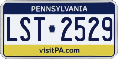 PA license plate LST2529