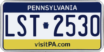 PA license plate LST2530